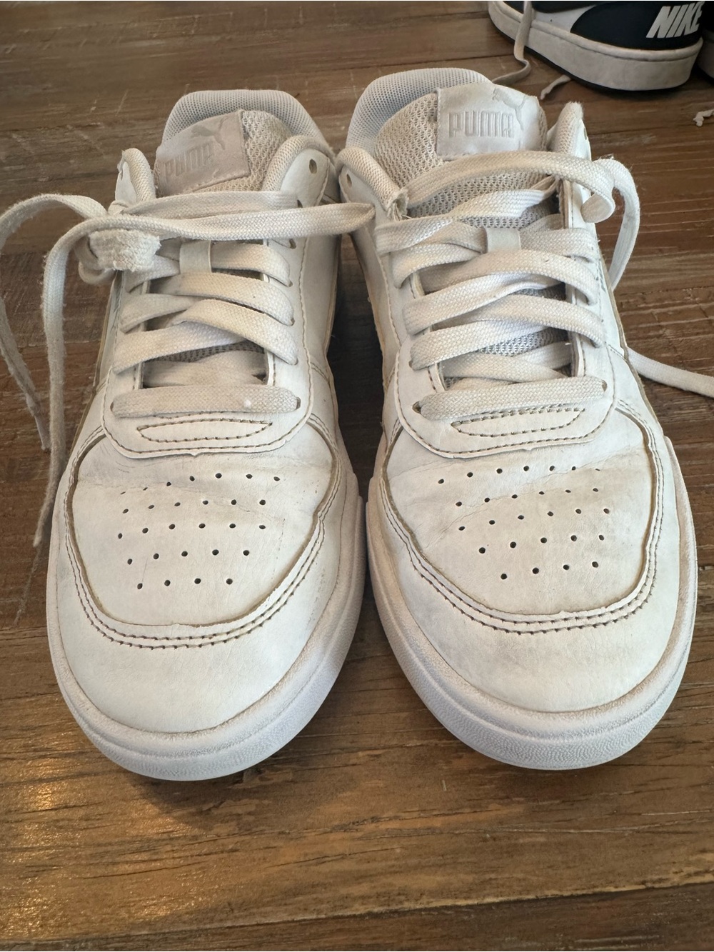 Puma Kids White Low-Top Sneakers